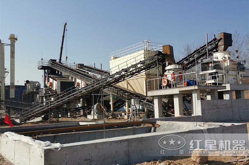 河北花崗巖制砂生產線現場 河北花崗巖制砂生產線現場