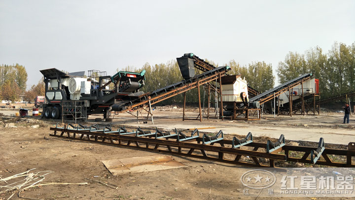 移動式石英砂生產線現場，可就近安排參觀