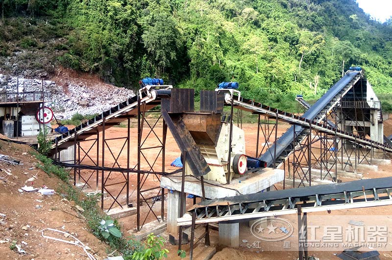 標配沙石料生產線現(xiàn)場